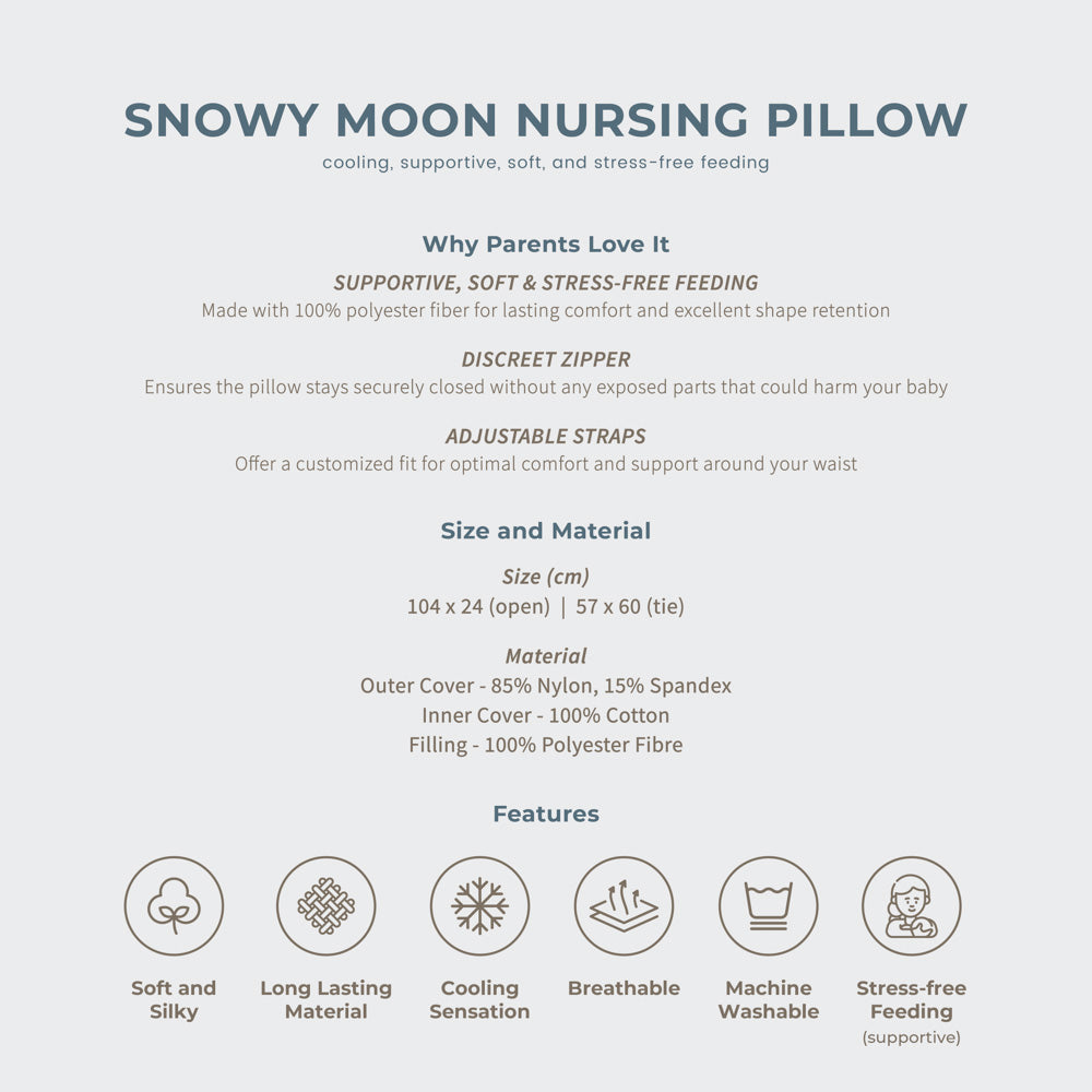 Snowy Moon Nursing Pillow